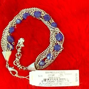 Lucky brand bracelet with blue stones